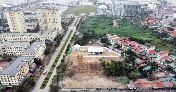 Close-up of land to build more than 1,100 social housing apartments in Hanoi, price 18 million VND/m2