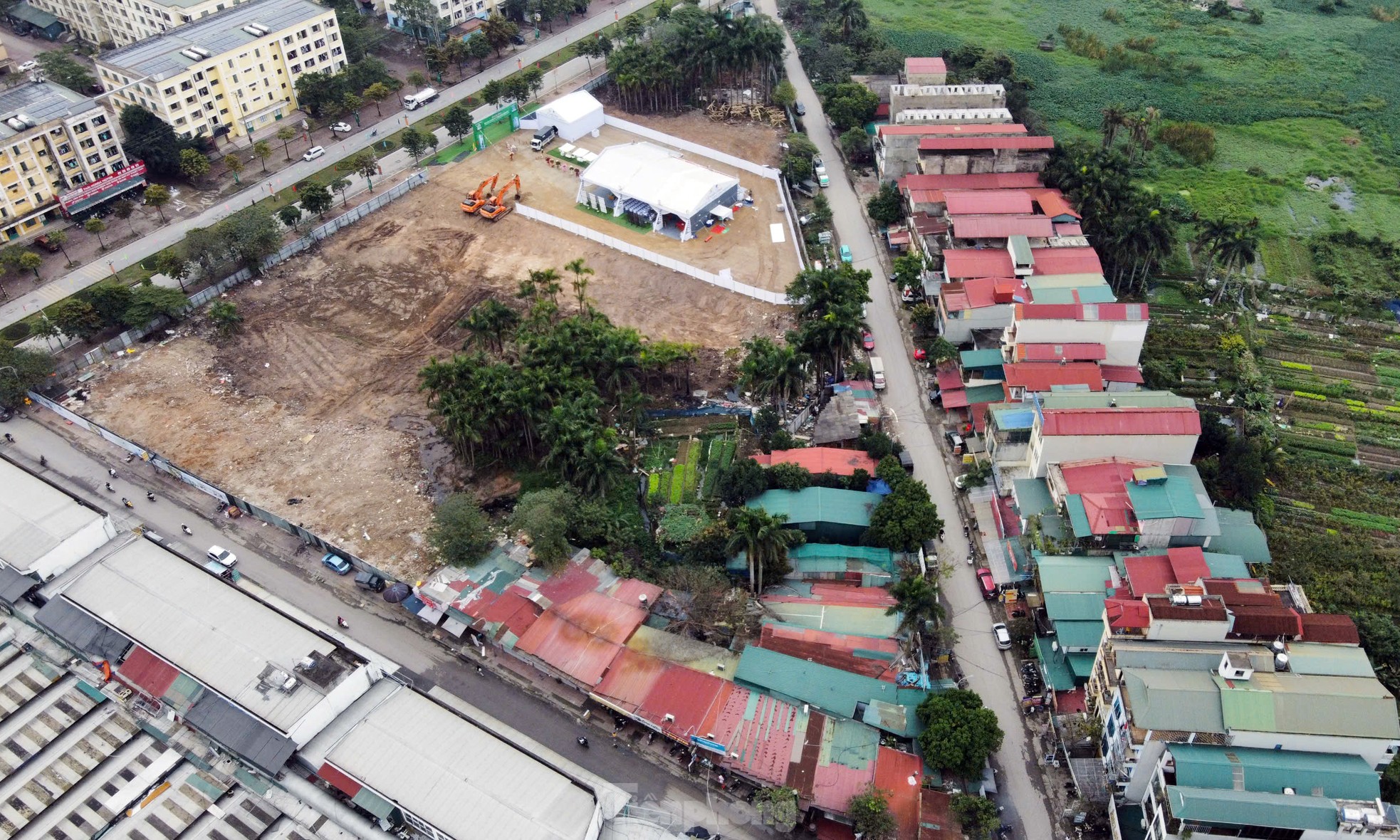 Gros plan d'un terrain pour construire plus de 1 100 appartements de logements sociaux à Hanoi, prix 18 millions de VND/m2 photo 6