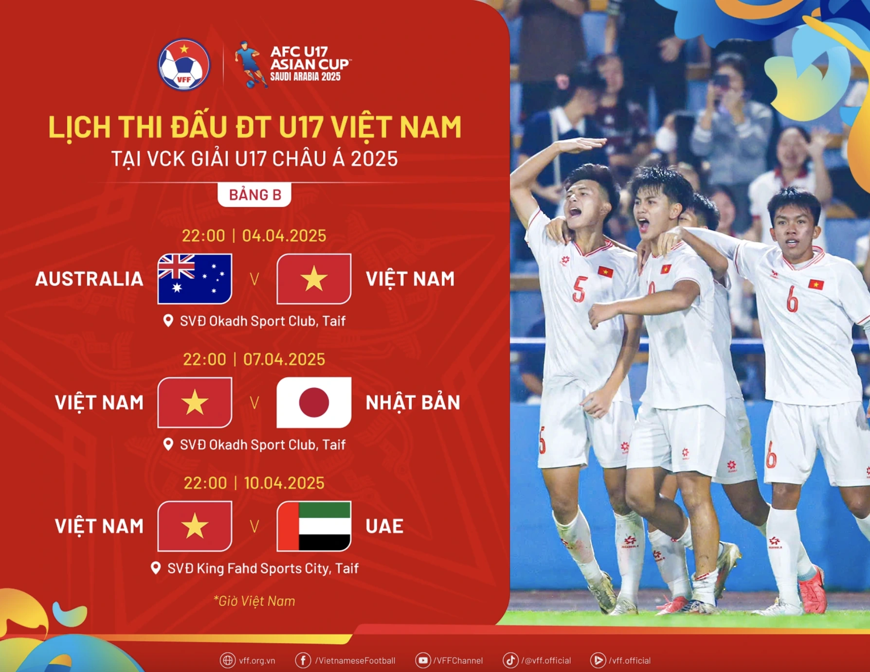 តើ U.17 វៀតណាម នឹង​ប៉ះ​ក្រុម​ណា​ក្នុង​ការ​ប្រកួត​នៅ​អាស៊ី?