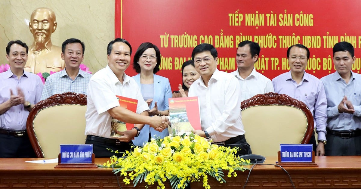 Trường ĐH Sư phạm kỹ thuật TP.HCM tiếp nhận tài sản công từ Trường cao đẳng Bình Phước