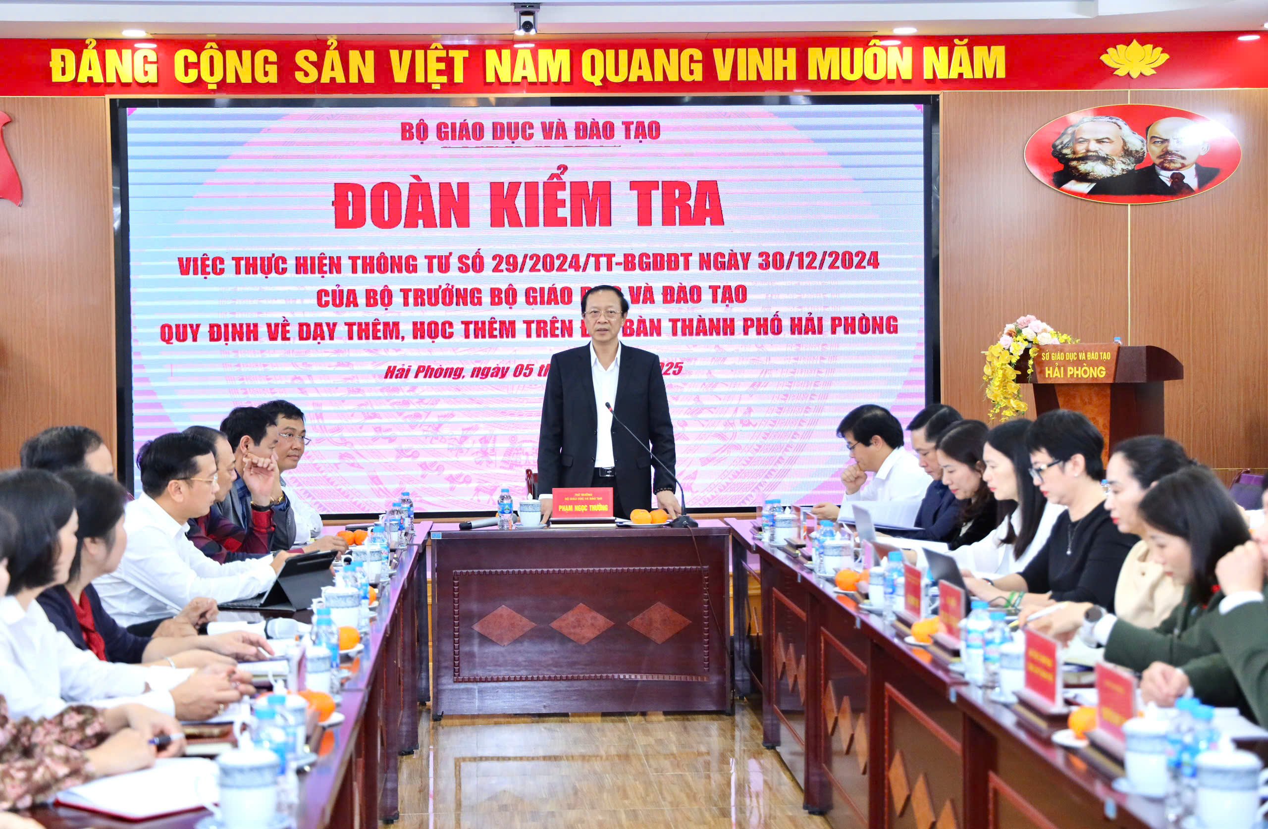 Bộ GDĐT kiểm tra việc thực hiện Thông tư 29 tại Hải Phòng