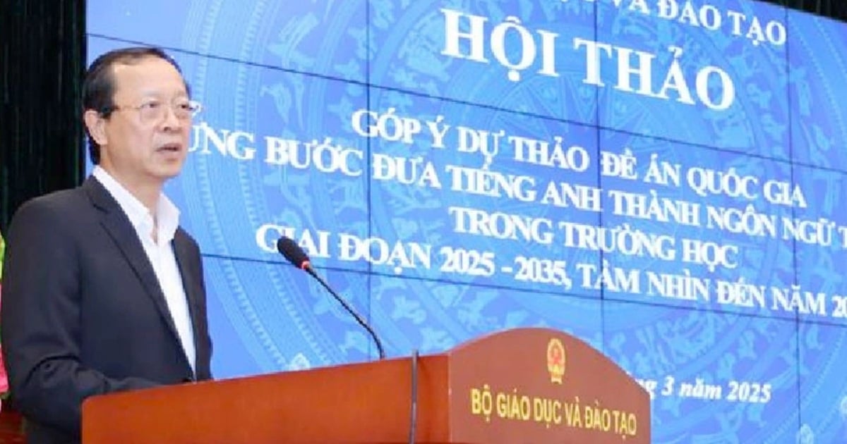 Phấn đấu năm 2035, 100% học sinh học tiếng Anh như ngôn ngữ thứ hai