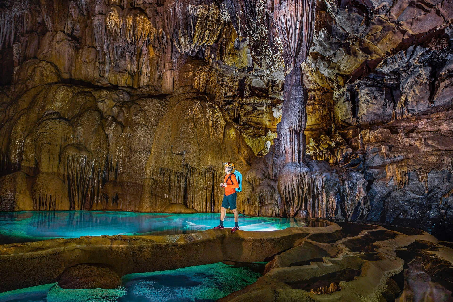 Experience ziplining across the Nightmare sinkhole with a mysterious underground river inside