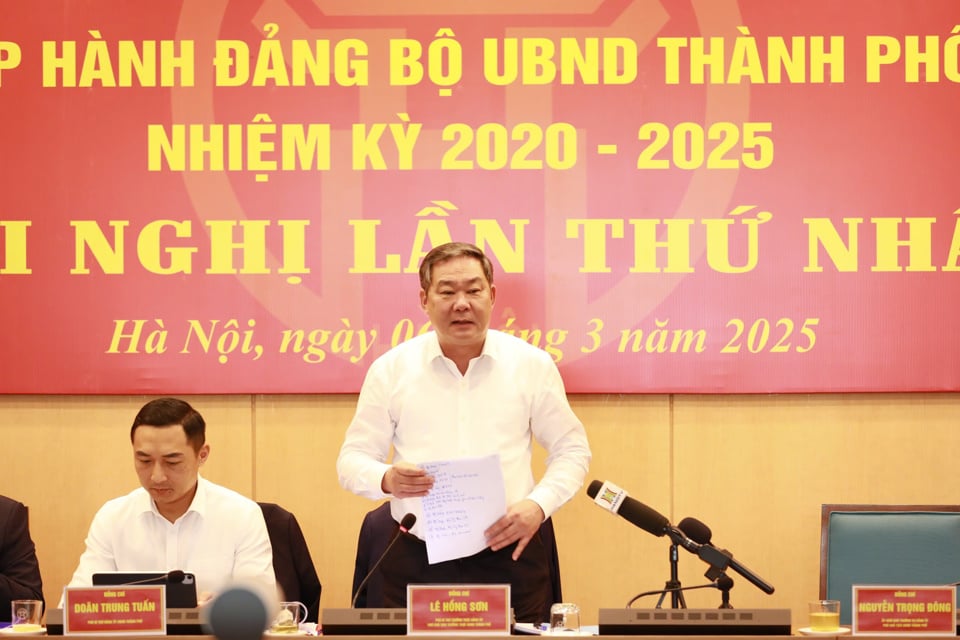 Standing Deputy Secretary of the Party Committee, Standing Vice Chairman of the City People's Committee Le Hong Son delivered a concluding speech at the conference.