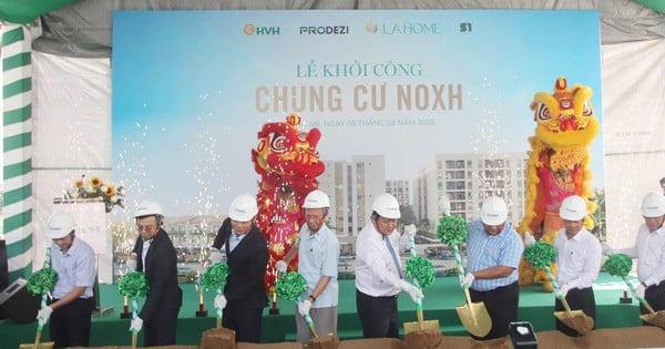 Long An starts construction of 400 social housing project