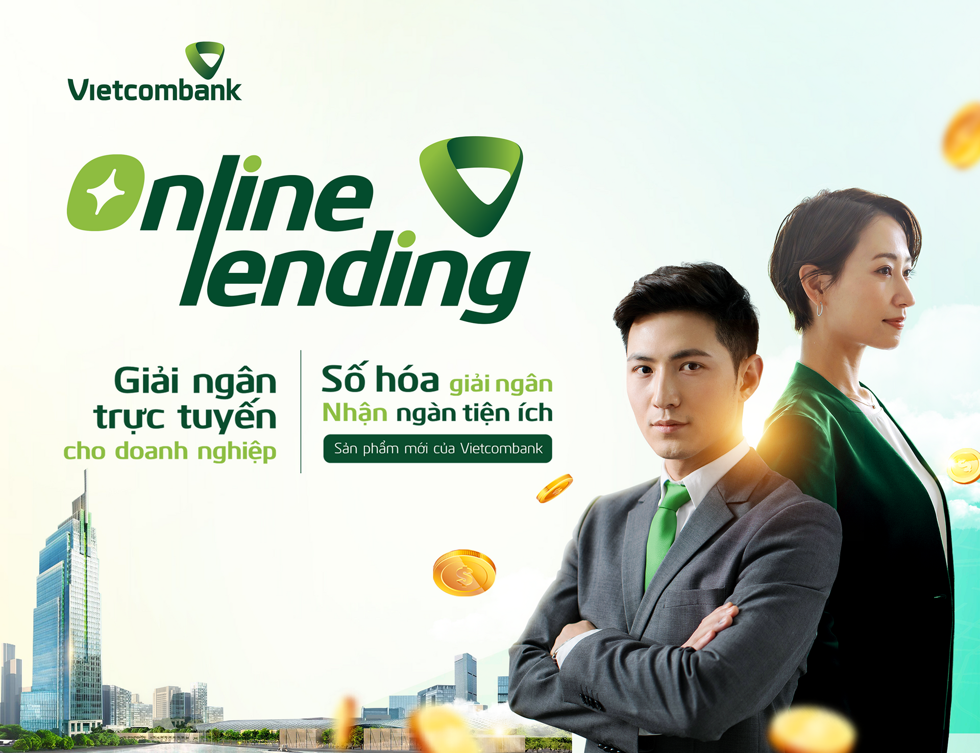 Vietcombank lanza préstamos en línea: desembolso digital, reciba miles de beneficios