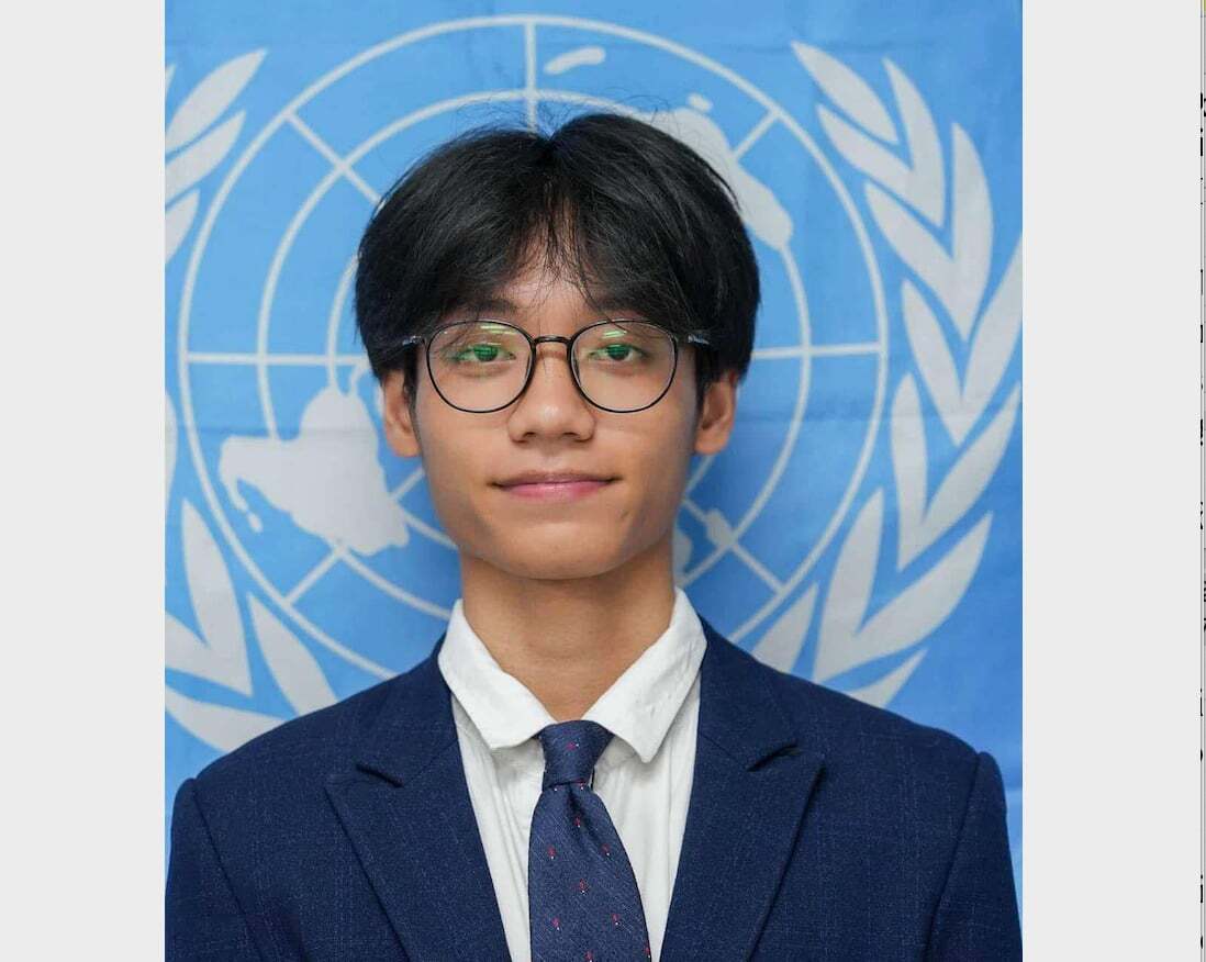 Nguyen Tien Dat, estudiante de la Escuela Internacional de las Naciones Unidas de Hanoi.