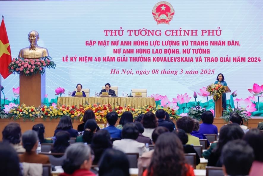 Chủ tịch Hội Liên hiệp Phụ nữ Việt Nam Nguyễn Thị Tuyến cho biết, trong 40 năm qua, Giải thưởng đã được trao cho 22 tập thể và 57 cá nhân nhà khoa học nữ xuất sắc trên các lĩnh vực khoa học tự nhiên của Việt Nam - Ảnh: VGP/Nhật Bắc