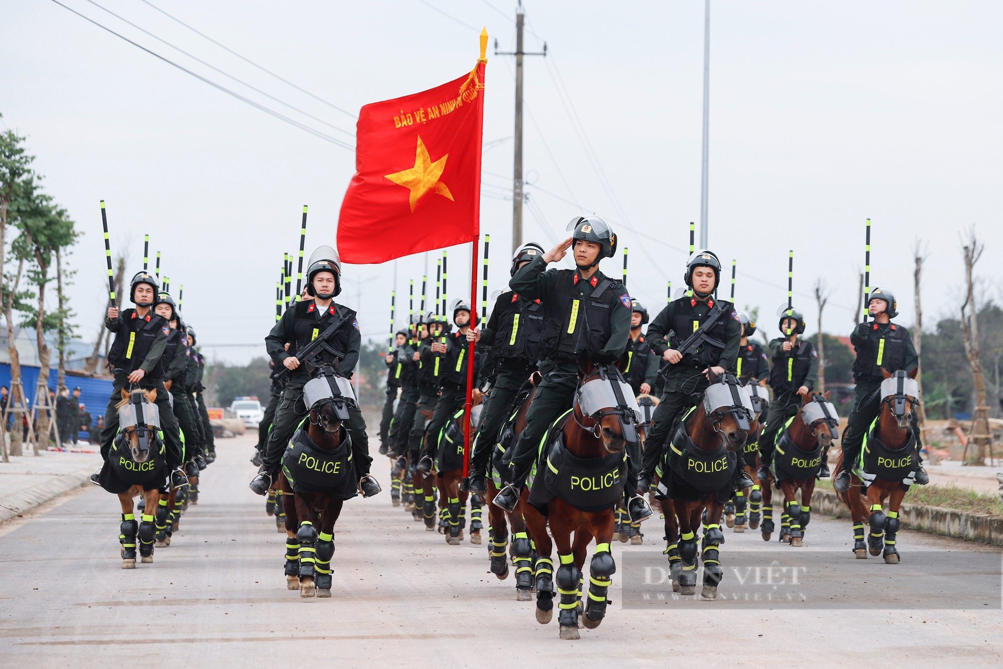 Xem Cảnh sát cơ động phô diễn tuyệt kỹ trên lưng ngựa và cảnh khuyển nhảy qua vòng lửa- Ảnh 1.