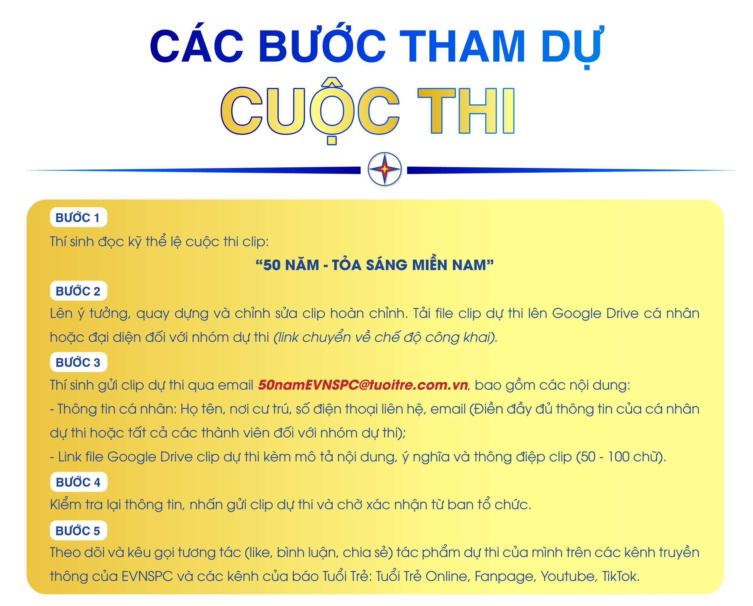 Thể lệ cuộc thi clip “50 năm - Toả sáng miền Nam” - Ảnh 6.