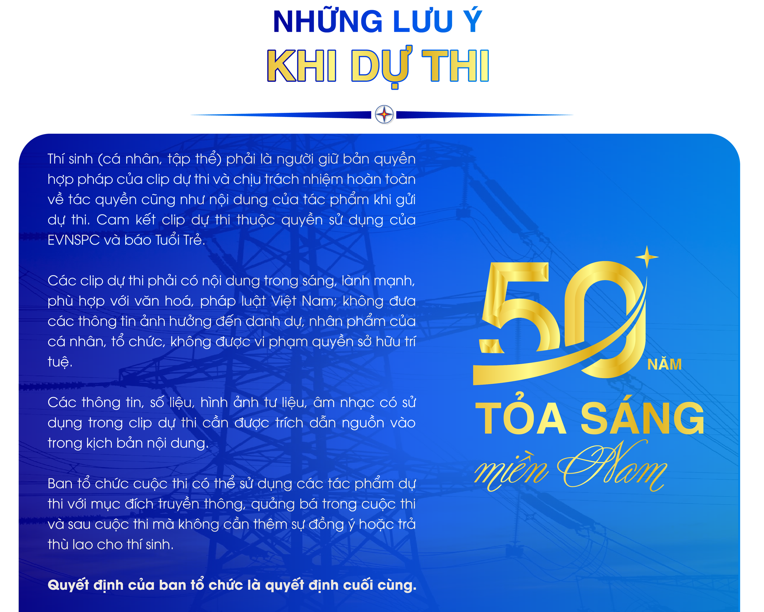 Thể lệ cuộc thi clip “50 năm - Toả sáng miền Nam” - Ảnh 11.