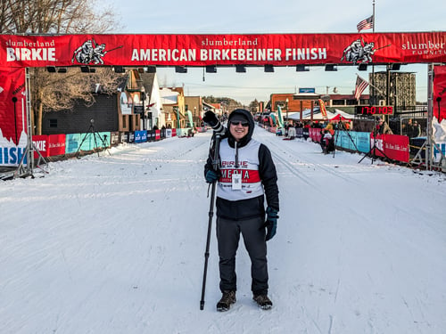 Giang Phạm tác nghiệp tại American Birkiebeiner