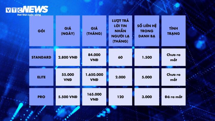 Đến nay chỉ có gói Pro được áp dụng, với mức gần 200.000 đồng/tháng, gây áp lực lên người dùng phổ thông. (Ảnh: Khánh Huyền)