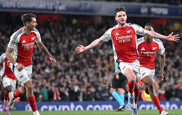 Declan Rice shines with 2 super goals to crush Real Madrid Photo: ARSENAL.COM