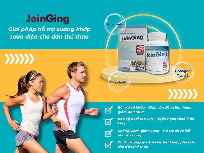 Glucosamina Americana JoinGing: la opción óptima para que los deportistas lubriquen las articulaciones y prevengan la osteoartritis.