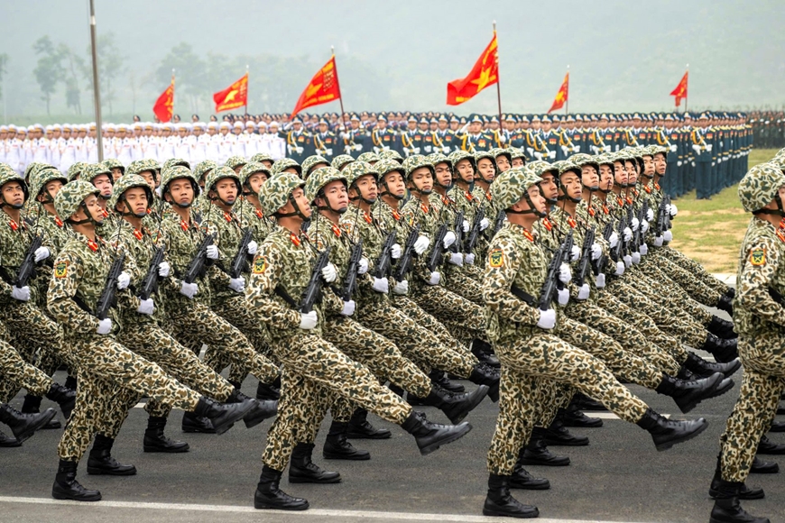 Parade forces, marching ready for important missions