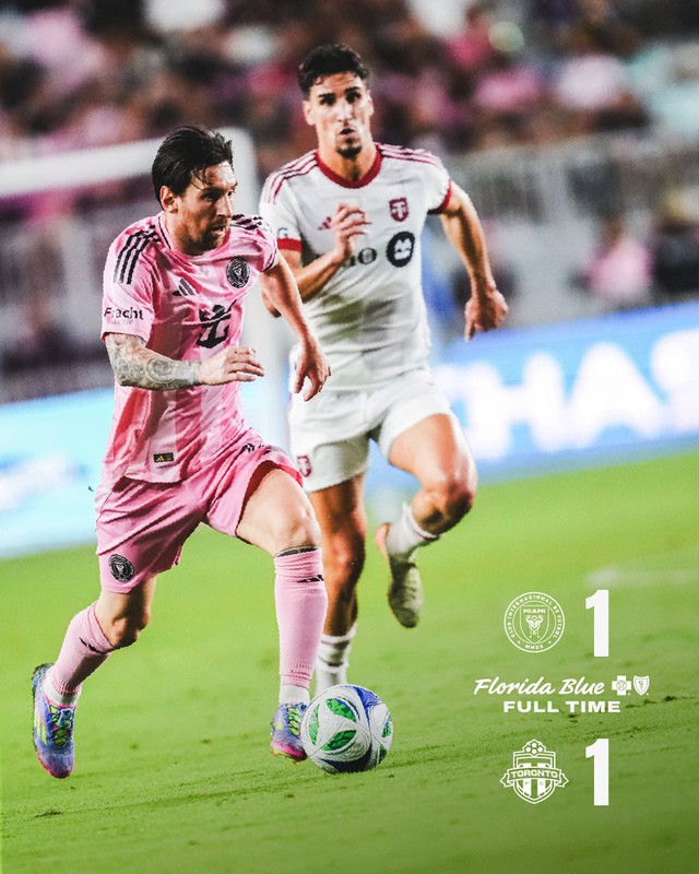 Messi lập kỷ lục mới, Inter Miami hòa kịch tính Toronto FC- Ảnh 1.