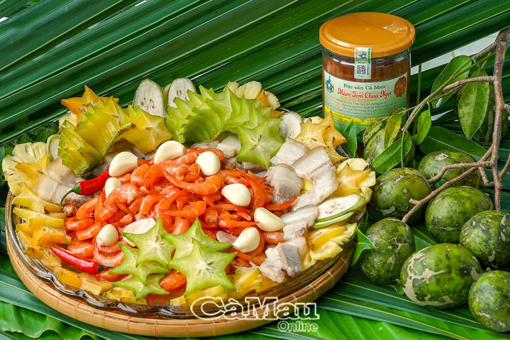 Plat unique de pâte de crevettes Ca Mau.