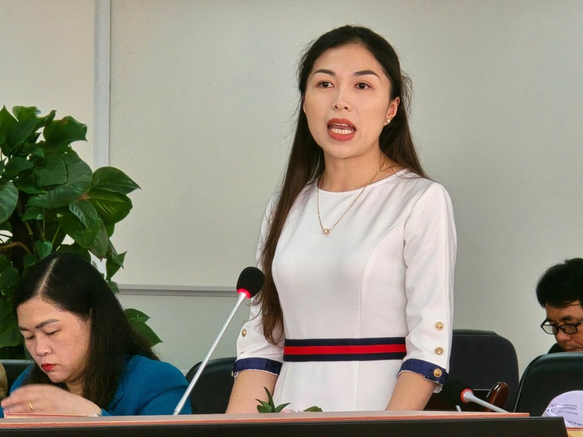 Bà Trần Diệp Mỹ Dung - Phó Bí thư Tỉnh đoàn Lâm Đồng thông tin về chương trình Dalat Best Dance Crew 2025- Hoa Sen Home International Cup.