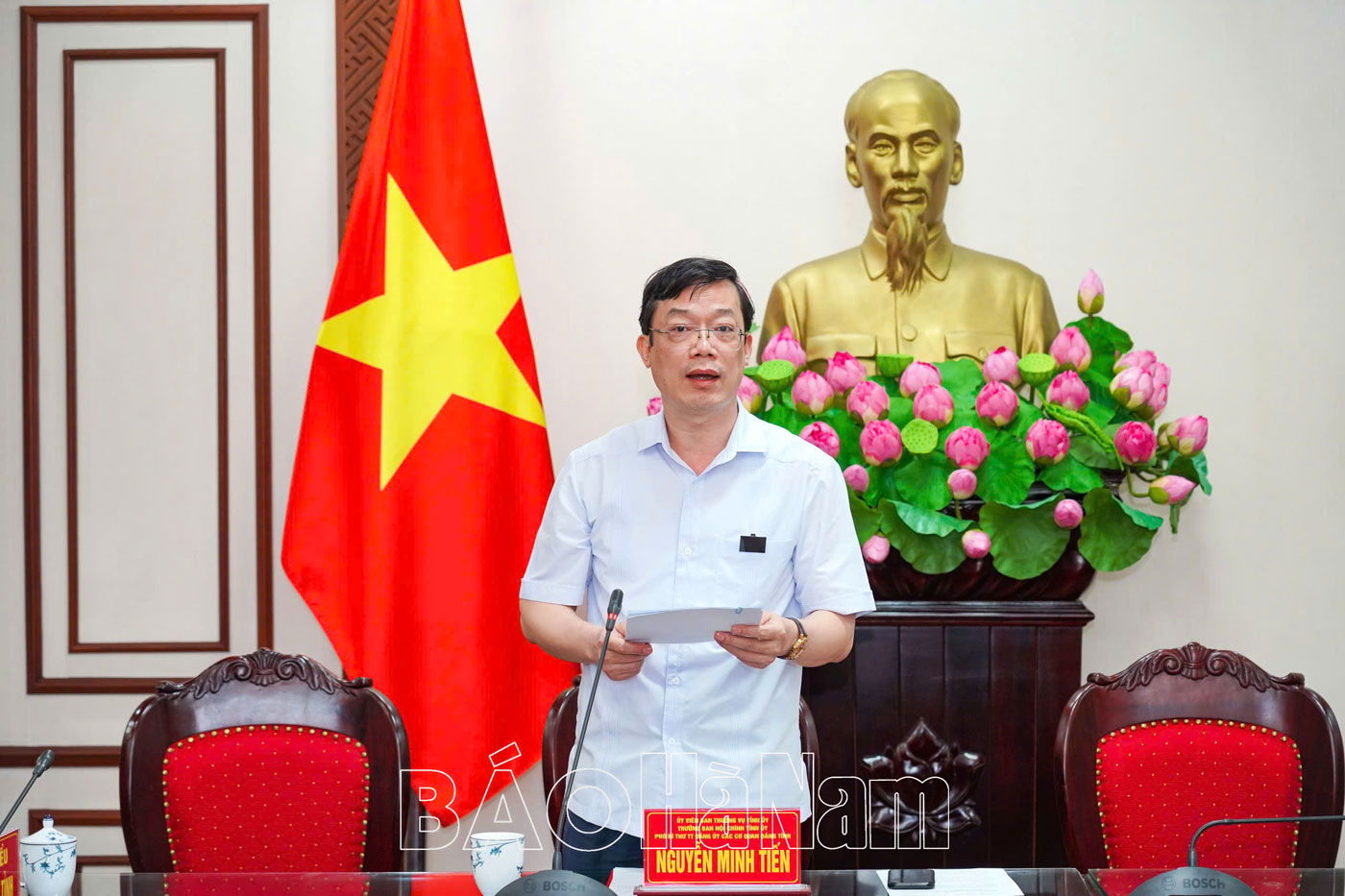 Đồng chí Bí thư Tỉnh ủy Trương Quốc Huy làm việc với bí thư các huyện thị thành ủy về công tác tiếp công dân giải quyết KNTC