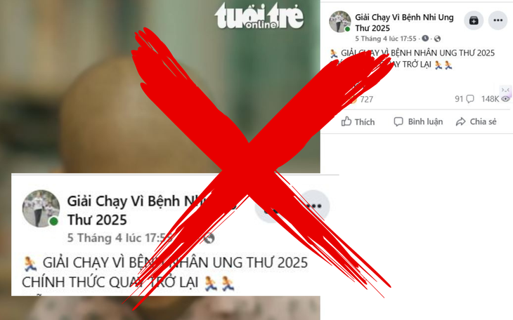 Báo Tuổi Trẻ không liên quan fanpage 'Giải Chạy Vì Bệnh Nhi Ung Thư - 2025' - Ảnh 1.