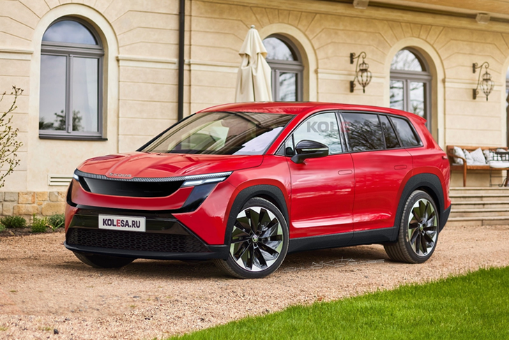 Skoda Space EV chay gan 600km/lan sac, 