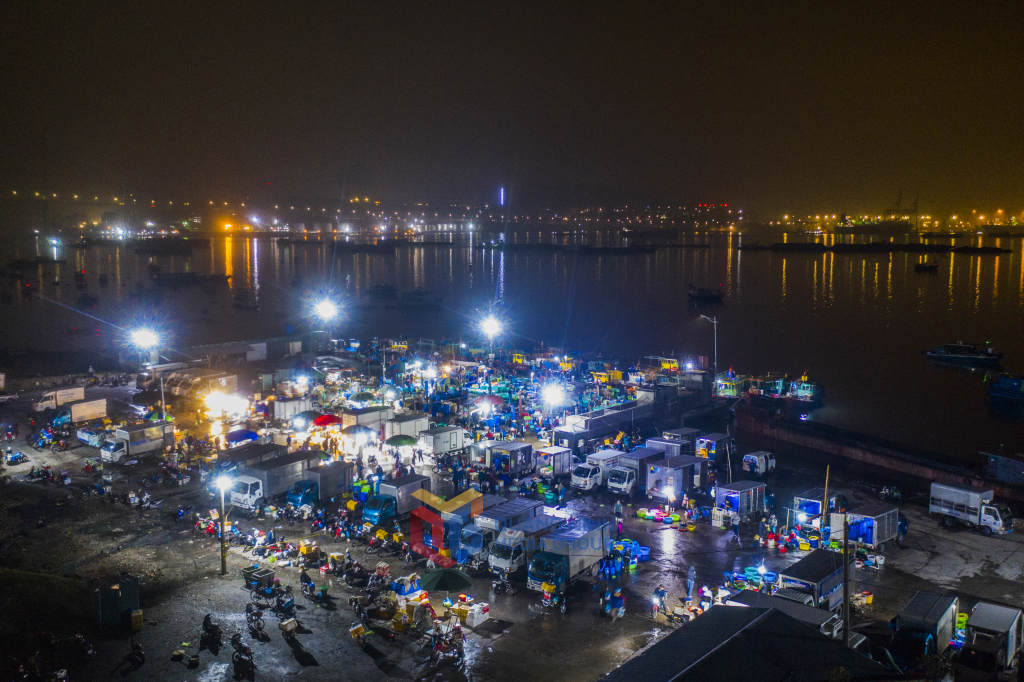 Panorama du marché primitif de Hon Gai