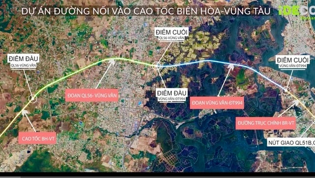 ภาพรวมของโครงการถนนเชื่อมต่อทางด่วนเบียนหว่า-หวุงเต่า