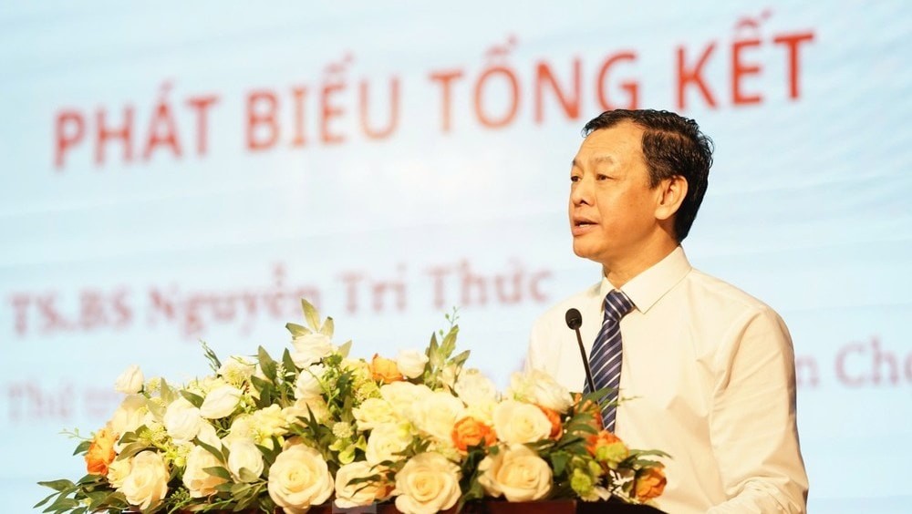Deputy Minister of Health Nguyen Tri Thuc spoke.