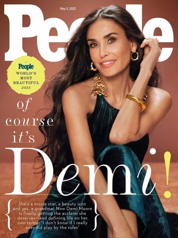 Demi Moore trên trang nhất tạp chí People số tháng 5. Ảnh: People