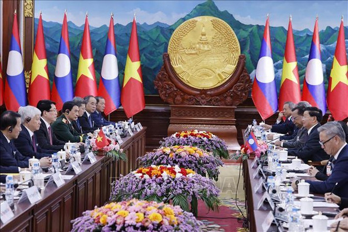 Quang cảnh buổi hội đàm. Ảnh: TTXVN