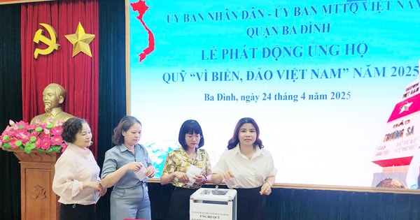 Quận Ba Đình: Hơn 1,2 tỷ đồng ủng hộ Quỹ “Vì biển, đảo Việt Nam”