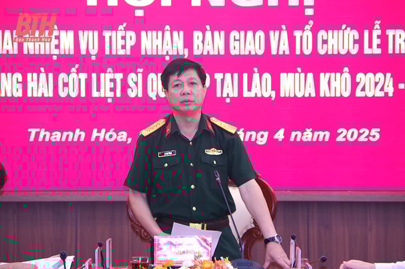 Ban Chỉ đạo 515 tỉnh Thanh Hóa triển khai nhiệm vụ tiếp nhận, bàn giao và tổ chức lễ truy điệu, an táng hài cốt liệt sĩ