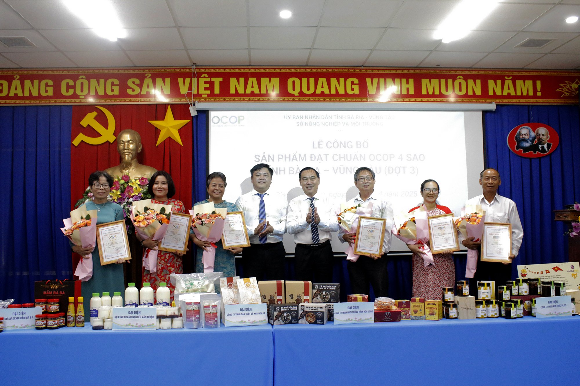 Công bố 20 sản phẩm đạt chuẩn OCOP 4 sao Bà Rịa-Vũng Tàu