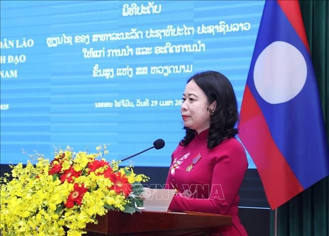 Phó Chủ tịch nước Võ Thị Ánh Xuân phát biểu. Ảnh: Lâm Khánh/TTXVN