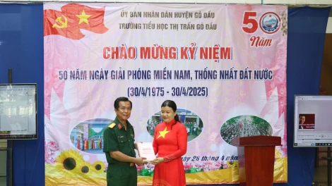 Trường Tiểu học Thị Trấn Gò Dầu: Sôi nổi các hoạt động kỷ niệm 50 năm Ngày giải phóng miền Nam, thống nhất đất nước