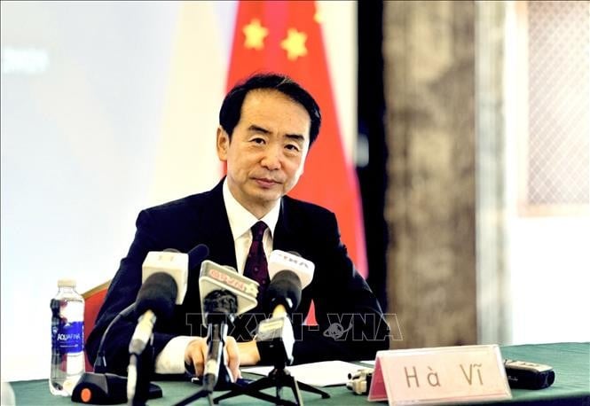 Đại sứ Trung Quốc tại Việt Nam Hà Vĩ. Ảnh: Việt Đức/TTXVN