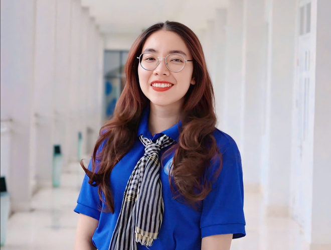 Chân dung nữ đảng viên trẻ phát biểu trong Lễ kỷ niệm 50 năm Ngày giải phóng miền Nam- Ảnh 1.