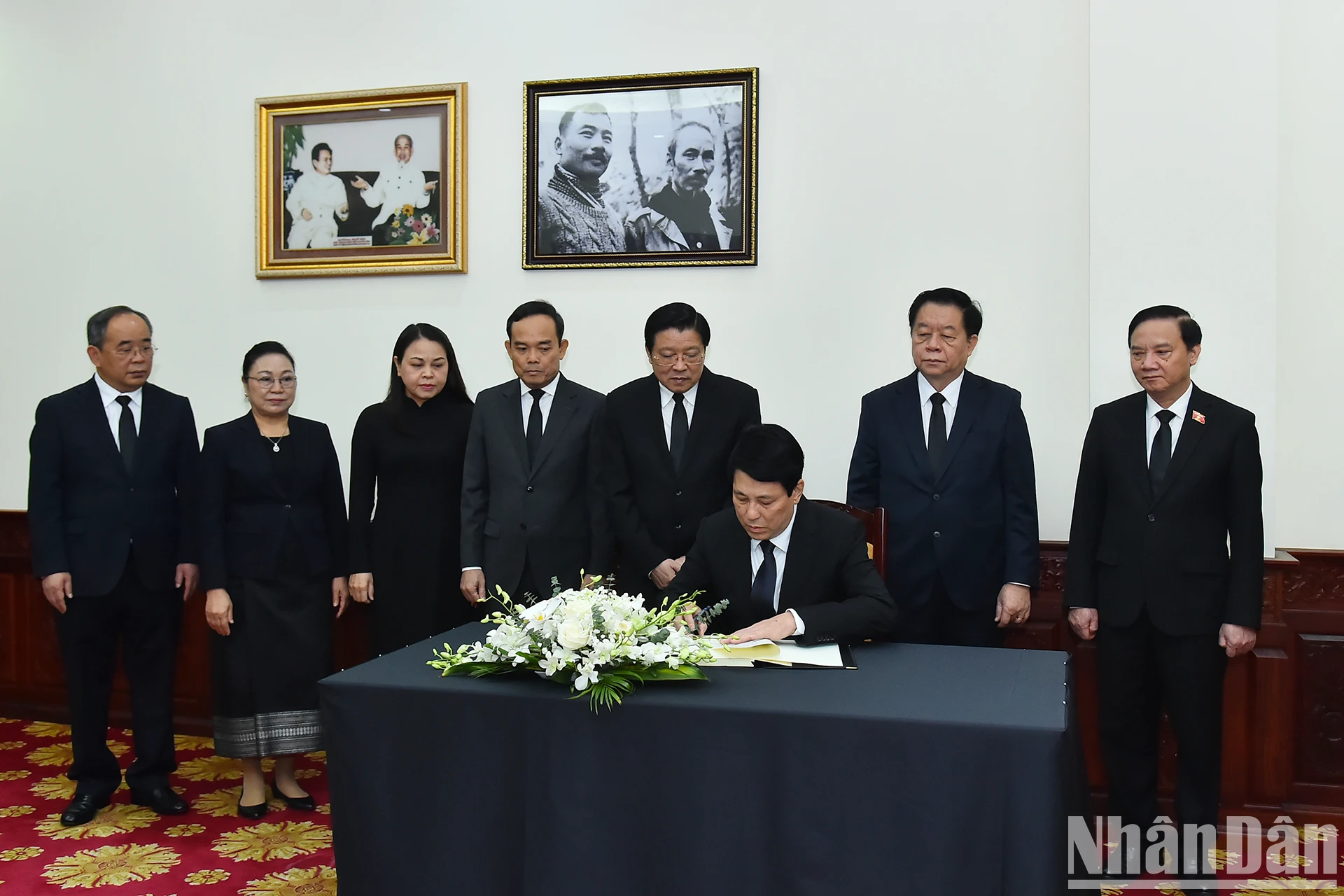 [ภาพ] ประธานาธิบดีเลือง เกือง เยี่ยมชมพลเอกคำเตย์ สีพันโดน ภาพที่ 3