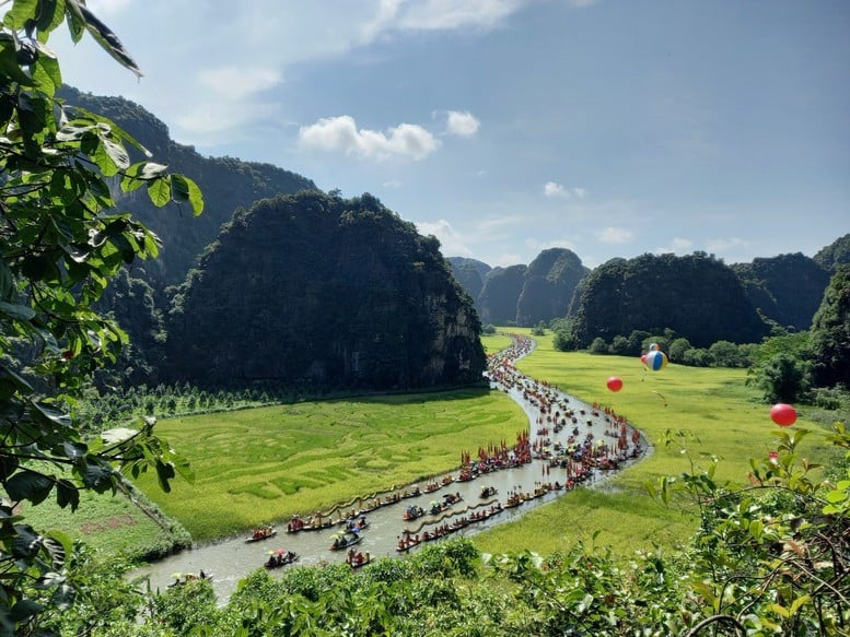The golden season of Tam Coc always attracts tourists to Ninh Binh.