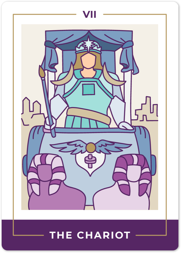 អត្ថន័យកាត Chariot Tarot | Biddy Tarot