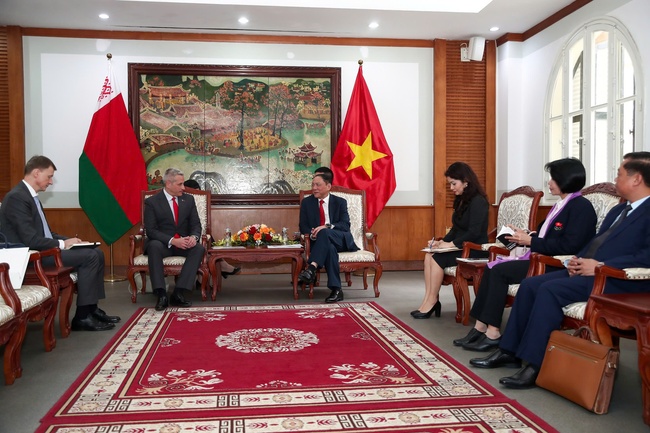 Bộ trưởng Nguyễn Văn Hùng: Thúc đẩy hợp tác văn hóa, thể thao và du lịch với Belarus theo hướng thực chất, hiệu quả - Ảnh 1.
