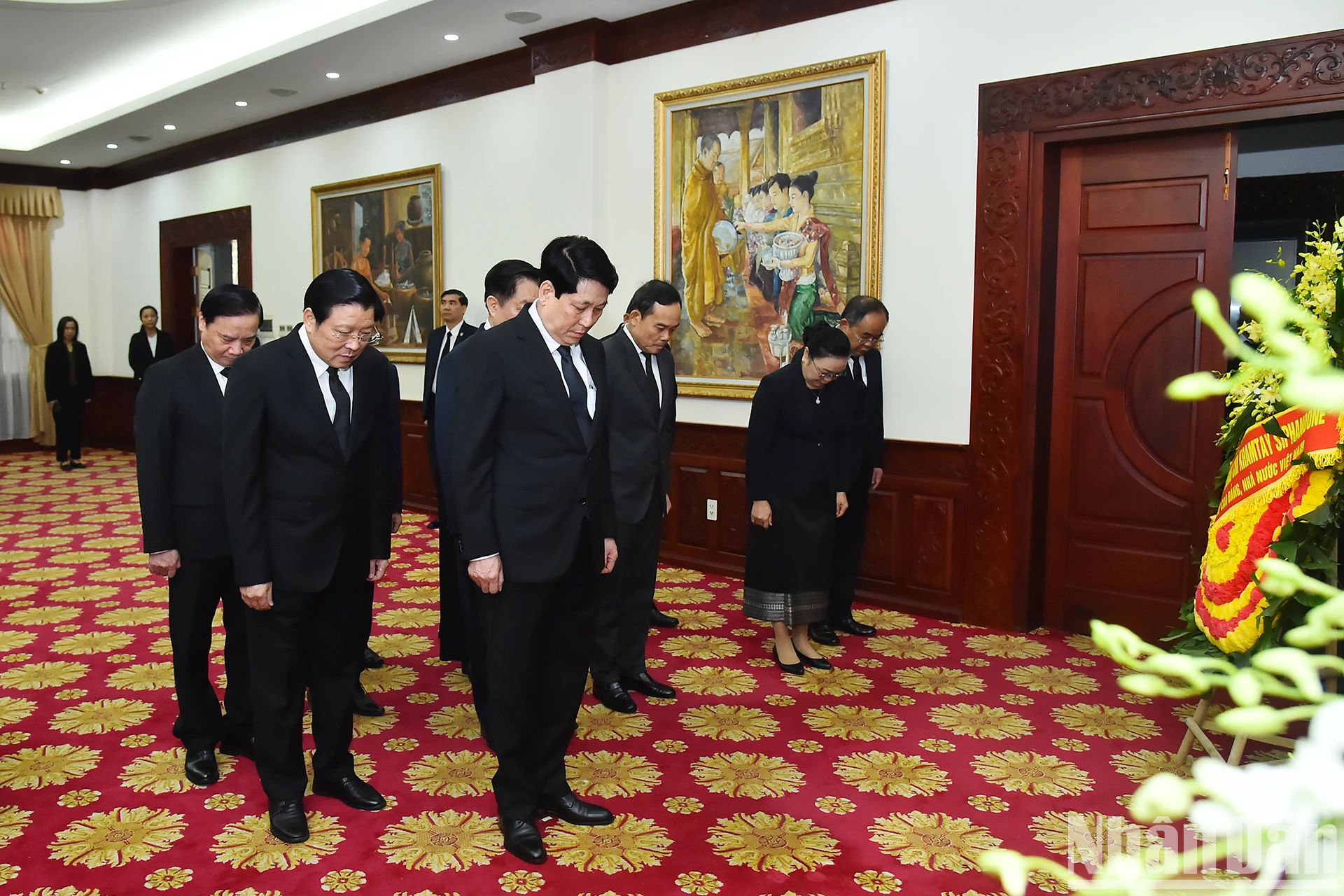 [ภาพ] ประธานาธิบดีเลือง เกือง เยี่ยมชมพลเอกคำเตย์ สีพันโดน ภาพที่ 2