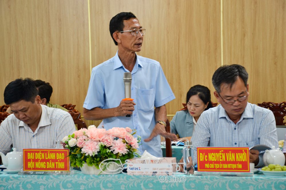 ประธานสมาคมเกษตรกรจังหวัด หยุน ก๊วก หุ่ง รายงานผลงานของสมาคมและการเคลื่อนไหวของเกษตรกร ในไตรมาสแรกของปี 2568