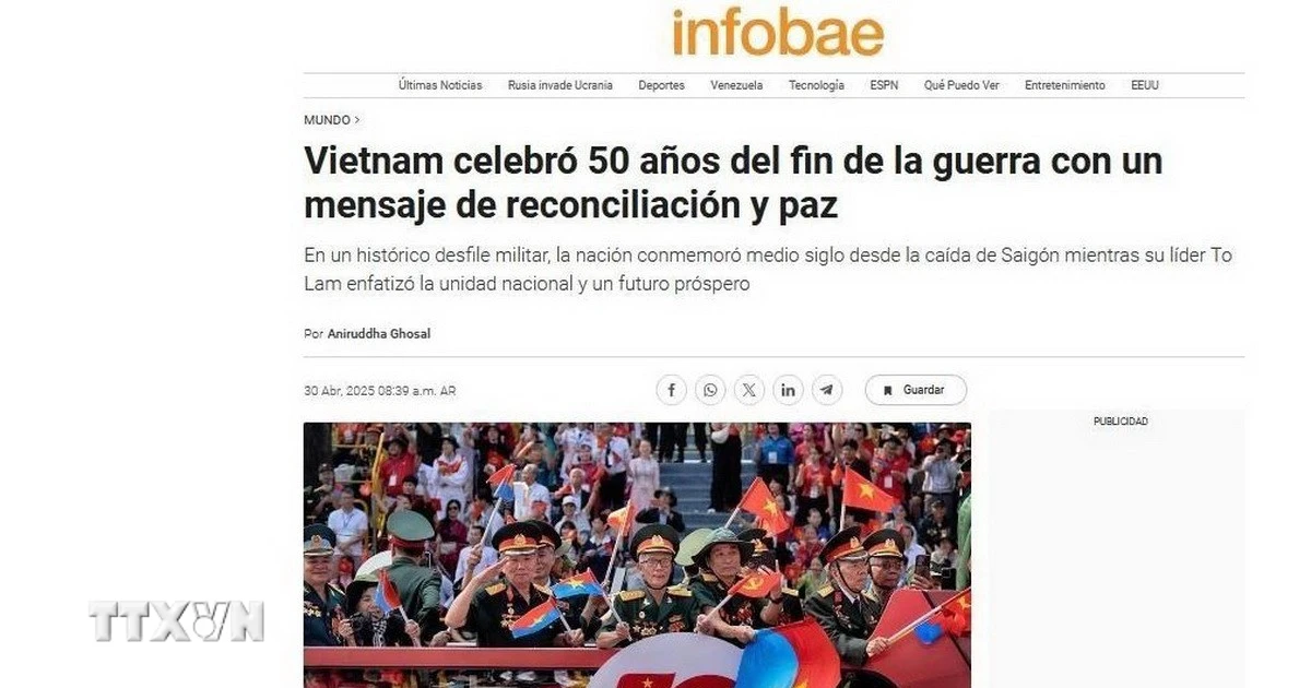 Truyền thông Argentina đưa đậm nét về Lễ kỷ niệm Chiến thắng 30/4 của Việt Nam