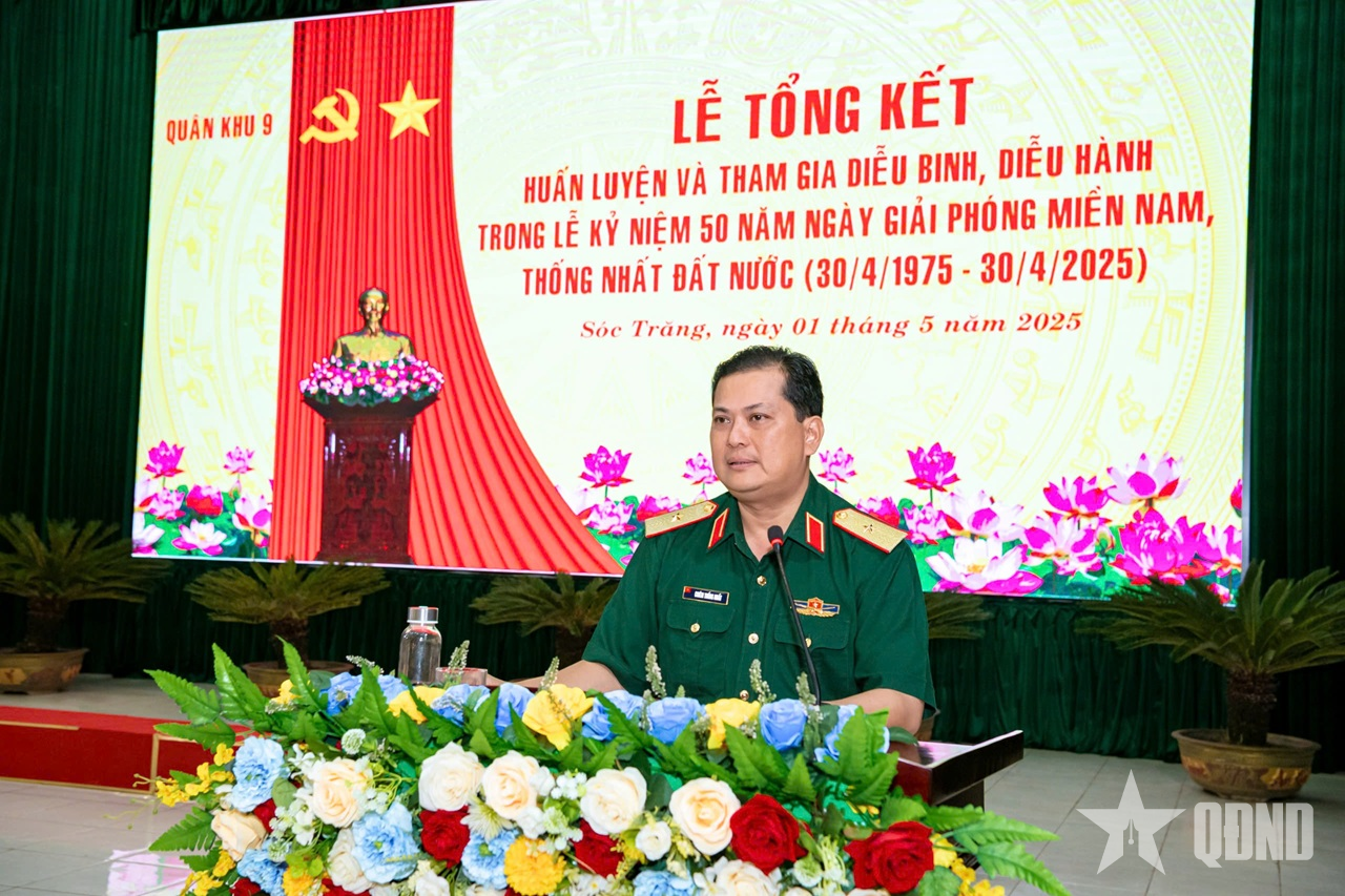 Quân khu 9: Tổng kết, rút kinh nghiệm các lực lượng tham gia diễu binh, diễu hành