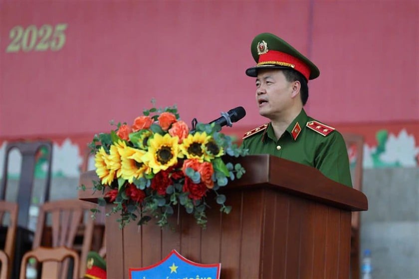 Trung tướng Nguyễn Ngọc Vân phát biểu tại buổi lễ.