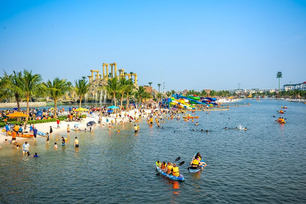 សួនកម្សាន្ត VinWonders Wave Park នៅ Vinhomes Ocean Park 2, Van Giang (រូបភាពរូបភាព)