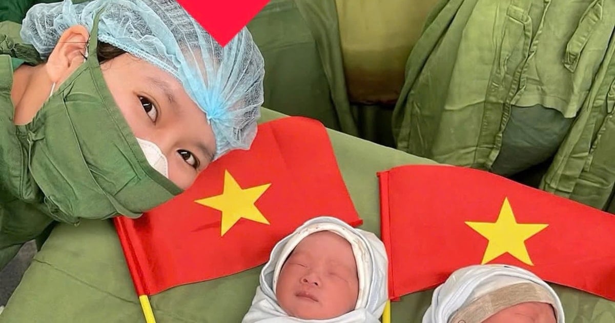 Cặp song sinh ngày 30/4 ở Nghệ An được đặt tên Thống Nhất và Hòa Bình