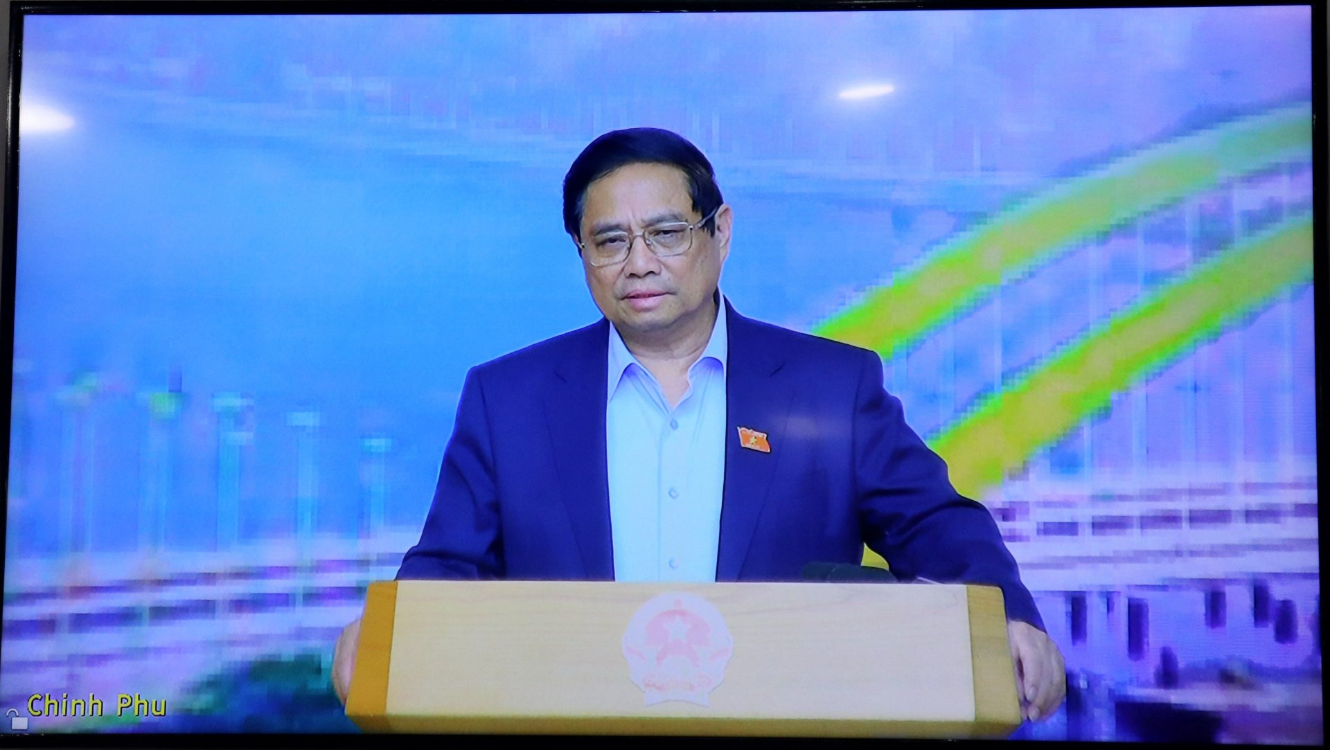 Thủ tướng Chính phú Phạm Minh Chính trủ trì buổi làm việc. ảnh: NGÔ XUÂN
